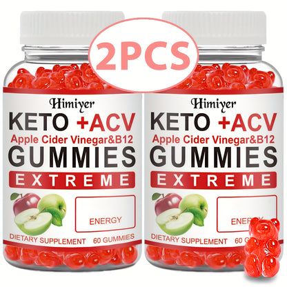 Keto ACV Gummies with Pomegranate Beet Juice B12 Vitamin C Vegan 60 Count for Women Men – Apple Cider Vinegar Gut Health Immune Support Energy Boost Daily Wellness Supplement