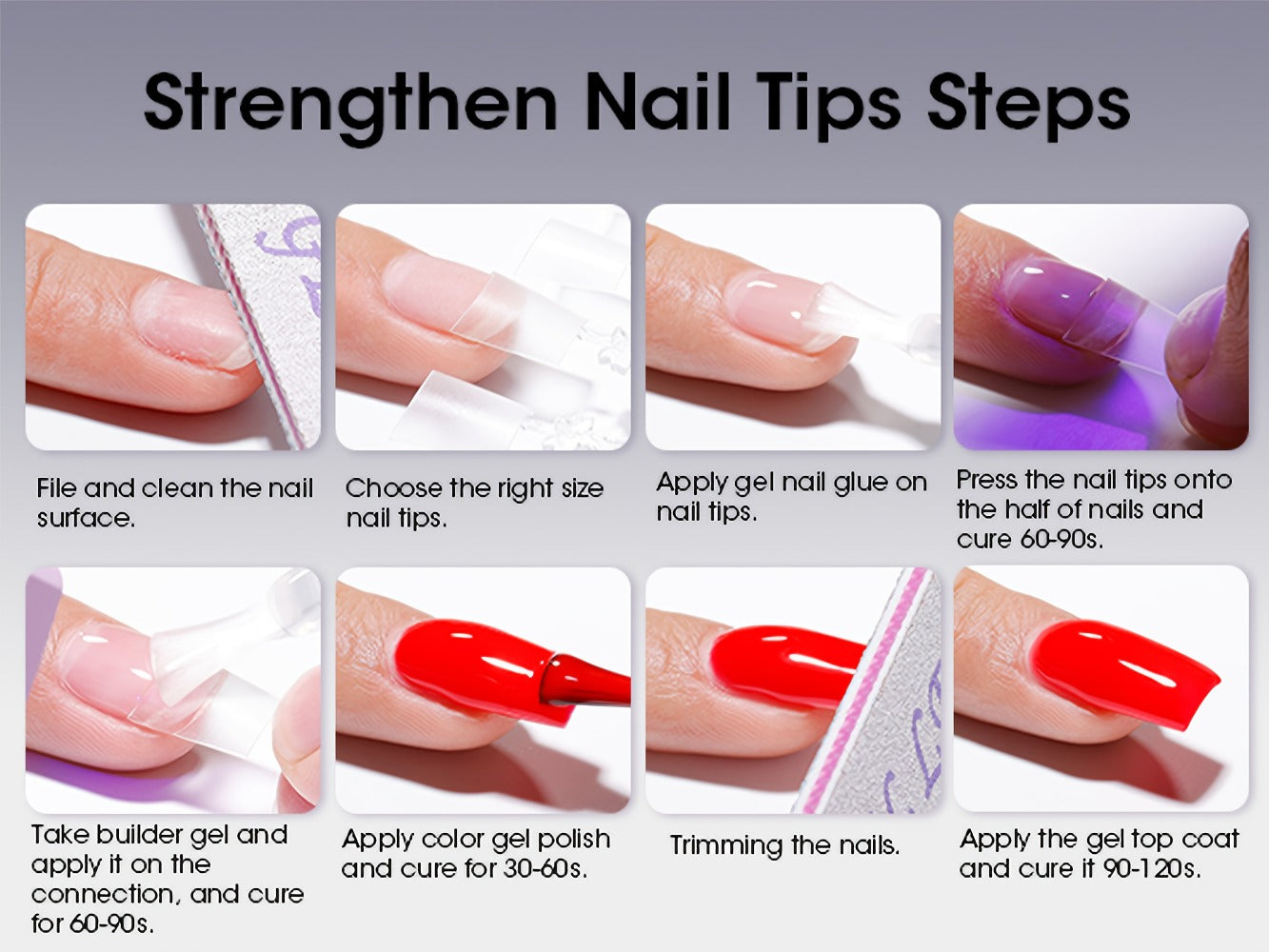 Gellen Clear 5-In-1 Hema-Free Builder Gel for Nails, 0.68oz for Nail Strengthener in a Bottle, for Nail Extension Hard Gel, Soak Off Long-Lasting Light, Base Coat Top Coat Needed