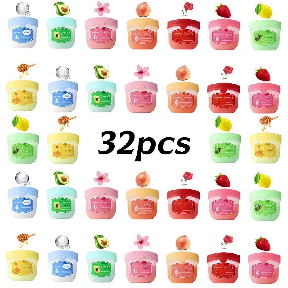 32pcs Moisturizing Lip Balm Set: Nourishes Dry Lips with 24h Hydration. Long-lasting Formula Combats Dryness, Ldeal Gift for Christmas, Valentine's Day, Mother's Day-perfect for Friends&Family