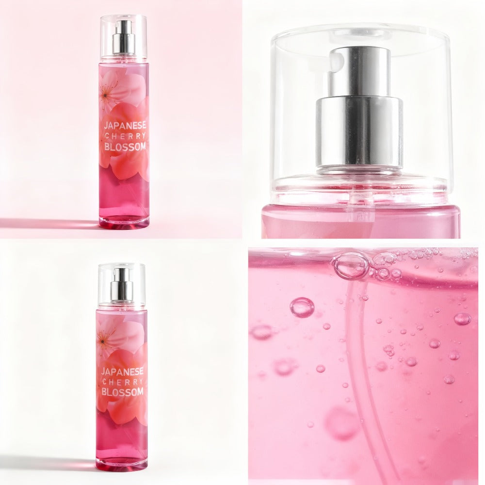 Cherry Blossom Body Mist for Women — Pheromone-Infused Sakura & Rose Fruity Floral Scent, 7-8 Hour Long-Lasting Spray, Confidence-Boosting Fragrance for Beach, Dates & Gifting