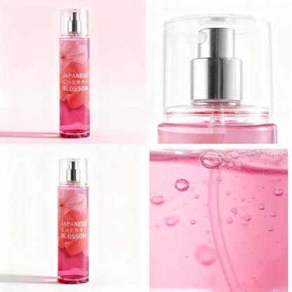 Cherry Blossom Body Mist for Women — Pheromone-Infused Sakura & Rose Fruity Floral Scent, 7-8 Hour Long-Lasting Spray, Confidence-Boosting Fragrance for Beach, Dates & Gifting