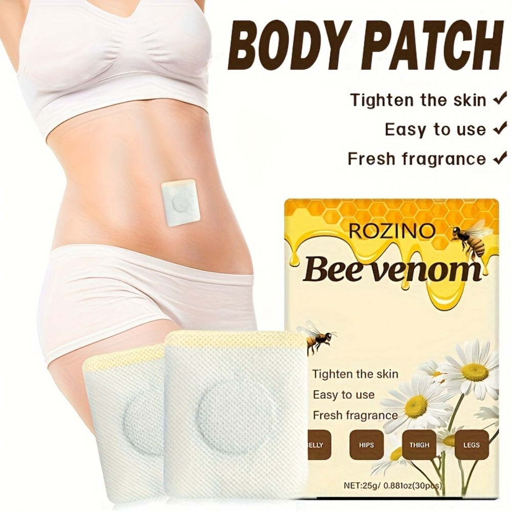 30pcs Bee Venom Navel Patches: Infused With Natural Botanical Ingredients, Featuring A Fresh Scent And Long-lasting Adhesion. Ideal For Body Care.Suitable For All Skin Types.