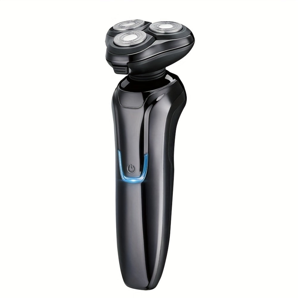 This 4D Floating High-End Electric Shaver Features a Three-Blade Design, Is Fully, Has an LED Display for Battery Status, And Supports Type-C Fast Charging, Making It a Perfect Gift for Men And Fathers.