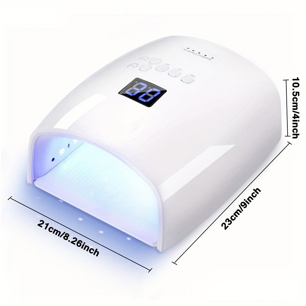 Rechargeable Nail Lamp 33LEDS Nail Dryer for All Gel Nail Polish with 4 Timer Settings Nail Art Manicure Tools
