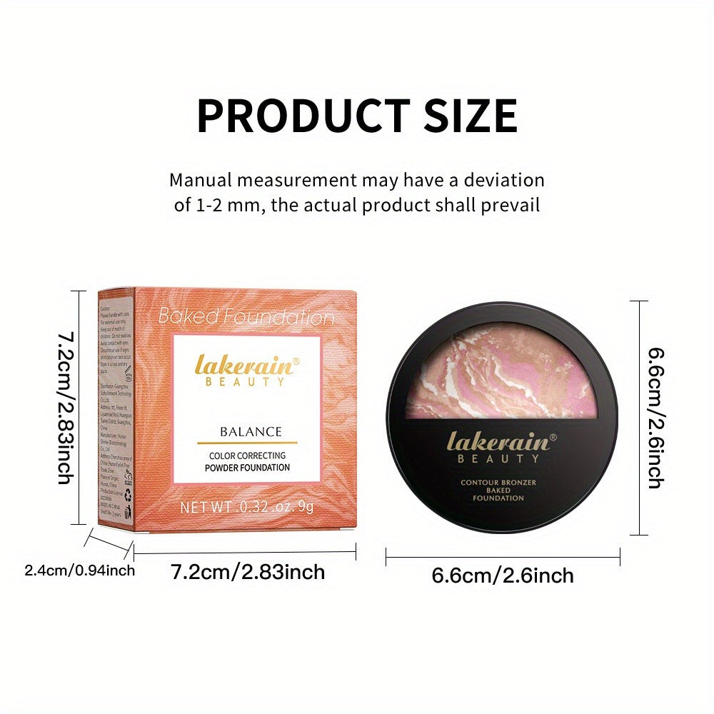 Marble Baking Palette Set — Contour Blush Highlight & Nose Shadow Powder | 4-in-1 Face Palette | All Skin Types | 2-Piece Kit for Everyday & Glam Looks