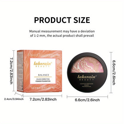 Marble Baking Palette Set — Contour Blush Highlight & Nose Shadow Powder | 4-in-1 Face Palette | All Skin Types | 2-Piece Kit for Everyday & Glam Looks