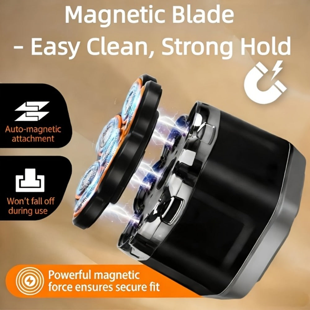 7D Men'S Electric Shaver, Bald Men'S Head Shaver, USB-C Charging Port, IPX5 Rated Waterproof, Full Body Washable 7D Floating Head Shaver, Bald Man'S Head Shaver, Comes With Magnetic Removable Blades, Perfect Ideal Gift For Him!