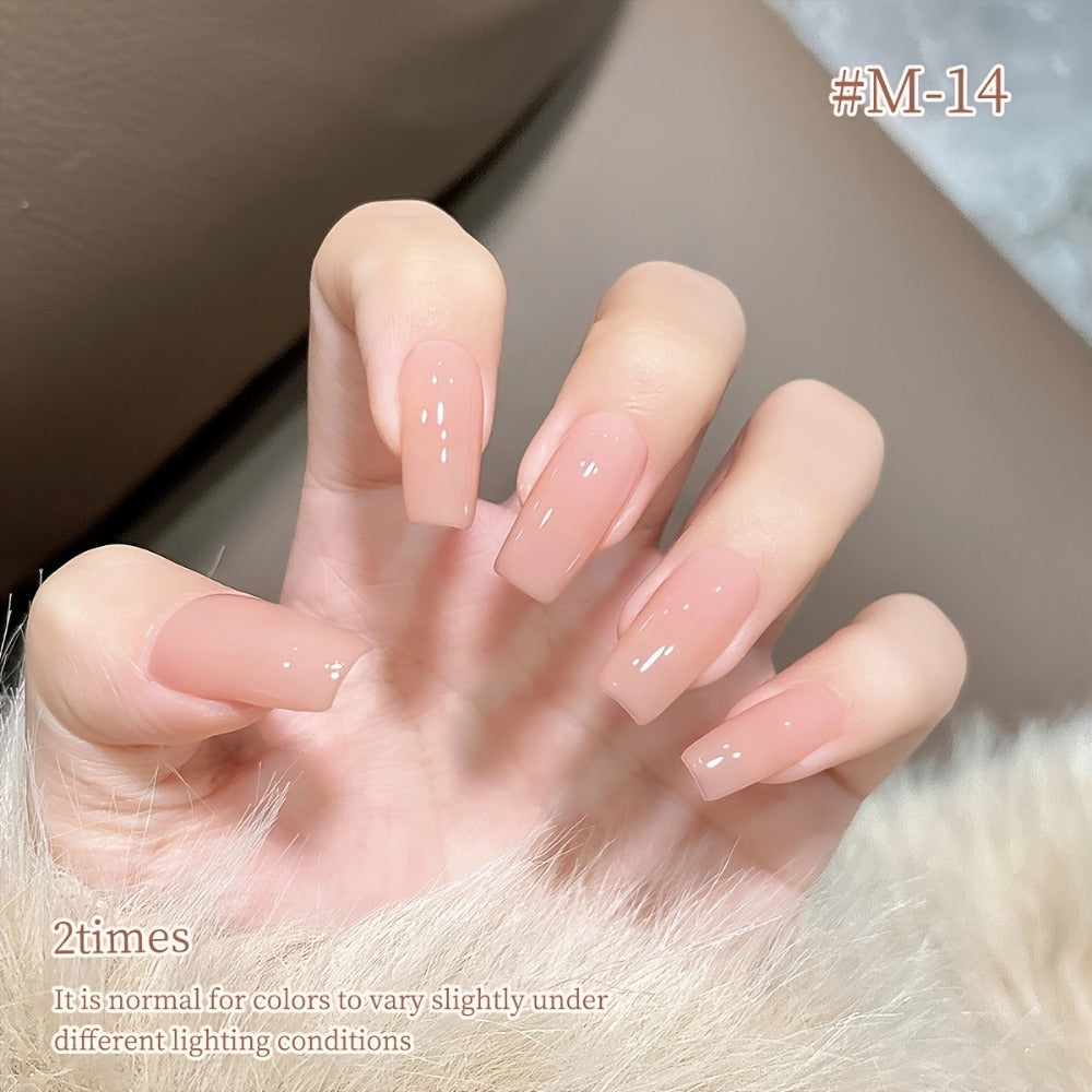 XEIJAYI 6pcs/Set 0.51oz New Popular Nail Gel Semi Permanent Nail Art Soaking LED Nail Salon Nail Salon Gel