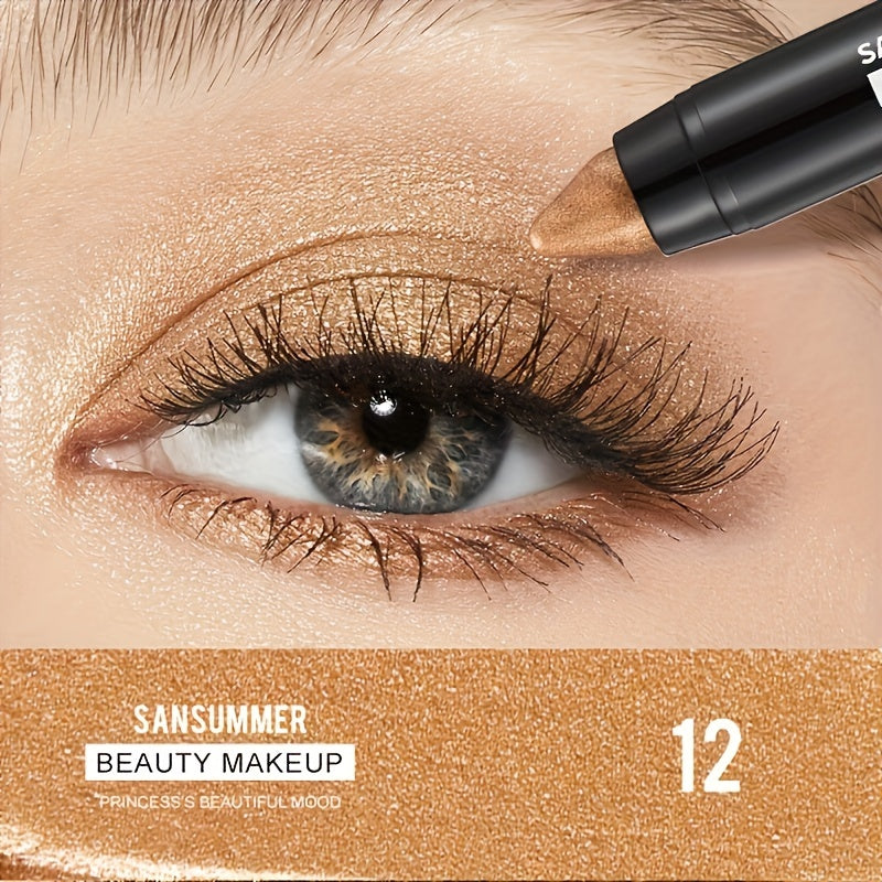 7pcs of Eye Shadow Stick Suit Waterproof Eye Shadow Stick, Pearlescent Mattetreatment, to Create A Natural And Lasting Eye Makeup Lasting Flash Eye Shadowstick, Easy to Create Daily Makeup, Valentine'S Day Gift, Mother'S Day Gift