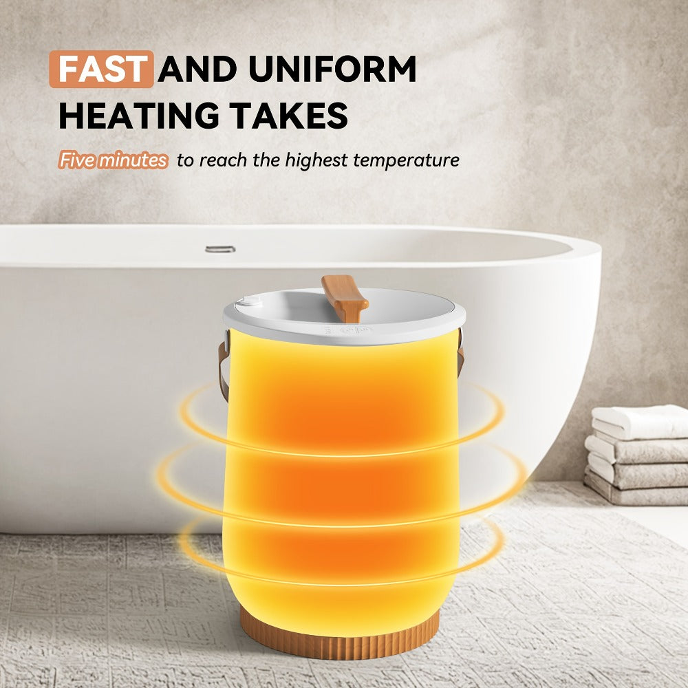 Deluxe Towel Warmers Bucket, 4 Modes, Self-closing, Ideal Gift for Festivals, Bathrooms Or Beauty Spas,, White