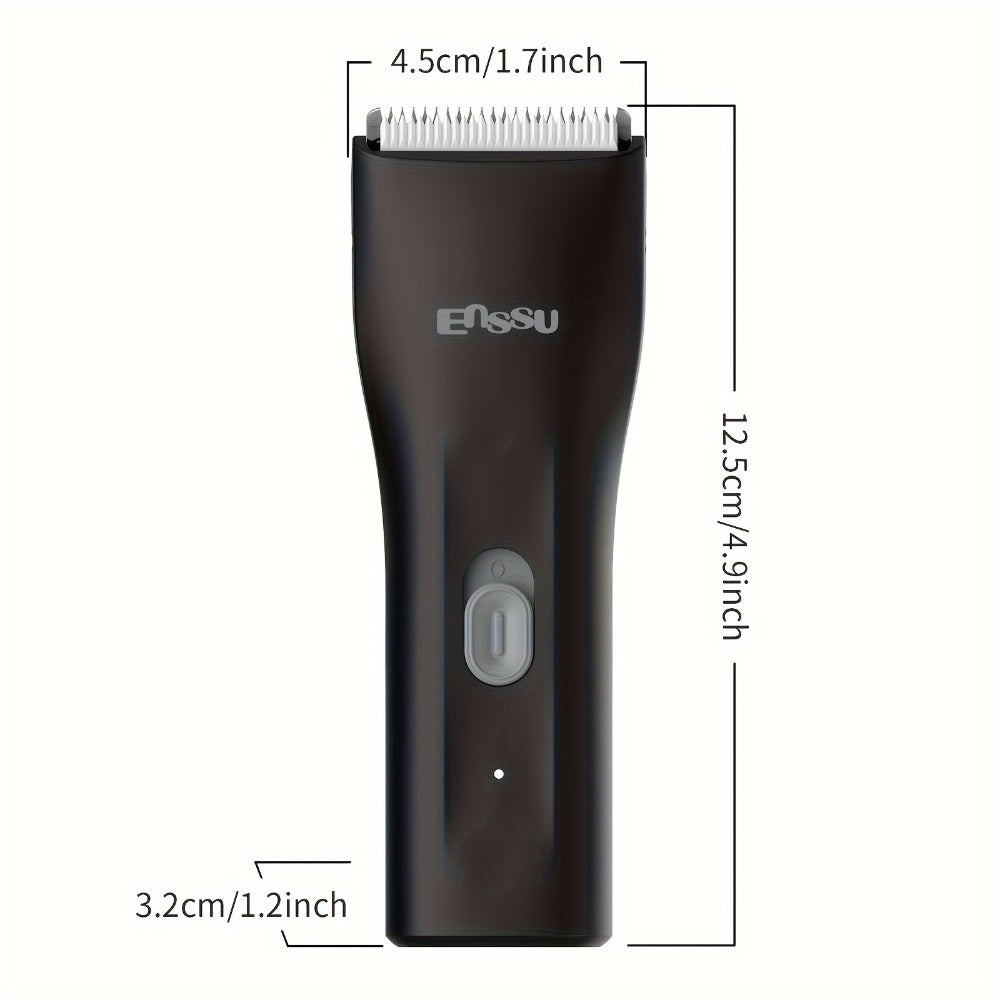 Ball Trimmer for Men - IPX7 Body Hair Trimmer, Ceramic Blade, LCD Battery Display, Replaceable Blade Head, Electric Groin & Pubic Shaver ES006