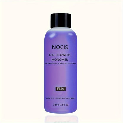 Acrylic Liquid Monomer for Nail Extensions - Professional Grade Odorless Crystal Liquid 3pcs 2.54oz or 10pcs 75ml Salon Home Use Nail System
