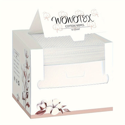 Cotton Face Towels 100% Pure - Extra Thick Soft Disposable Face Towel for Drying Face 10x12 Inch - One Time Use Cleansing Towels for Sensitive Skin Baby Care 50-200 Count