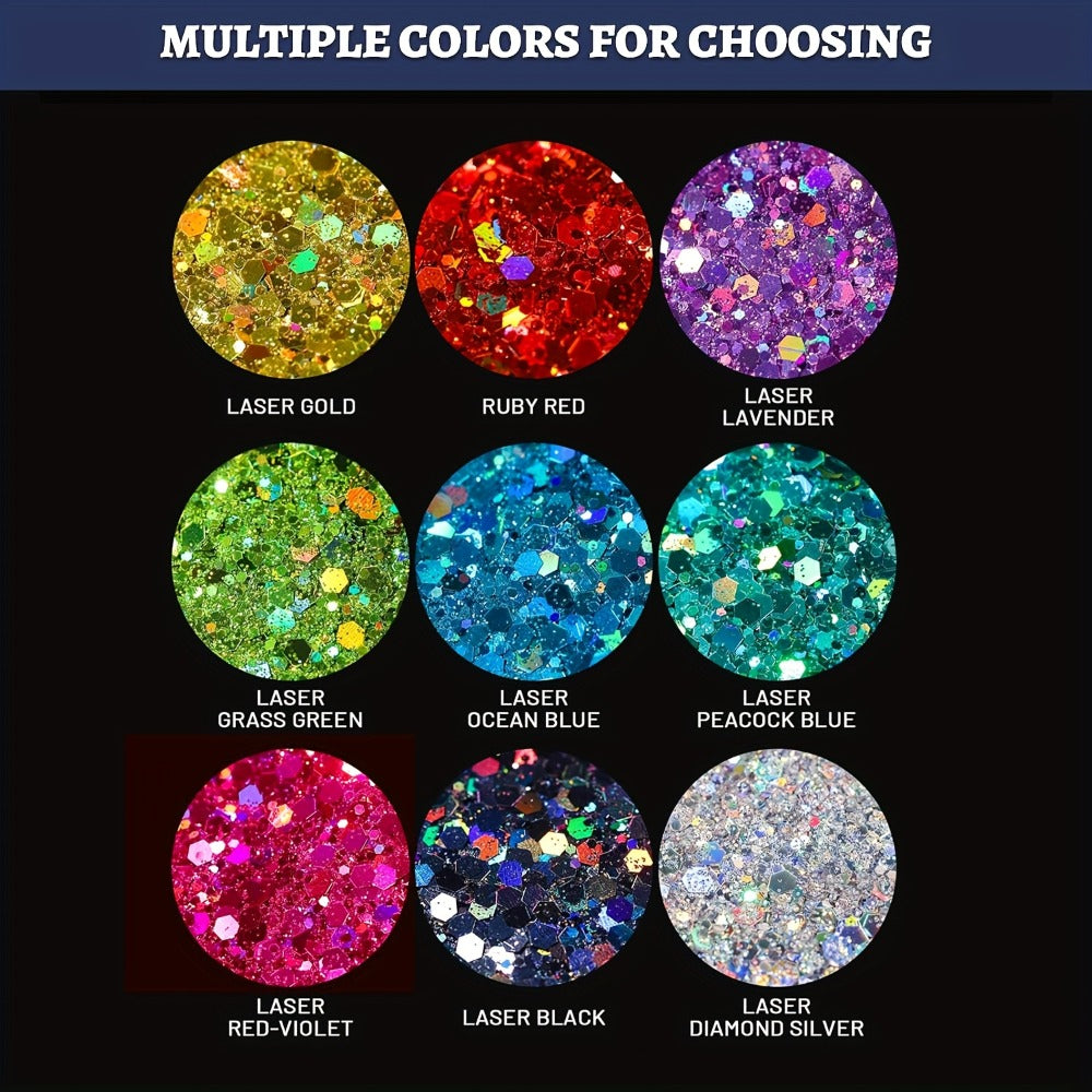 4 Boxes of Mixed Holographic Chunky Glitter, 200g Mixed Laser Diamond Metallic Flakes for Crafts, Epoxy Resin Glass Cups Scrapbooking Festive Decorations Art Ornaments, Scrapbooking Supplies, Tumbler Decoration, Shiny Flakes, Sparkling Accents