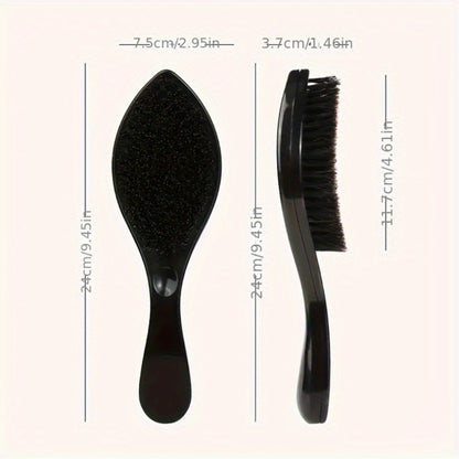 360 Wave Brush for Men — Heavy-Duty Nylon Bristles, ABS Non-Slip Handle, Professional Wave Training & Curl Defining Styling Tool for All Hair Types, 1pc or 5-Piece Set