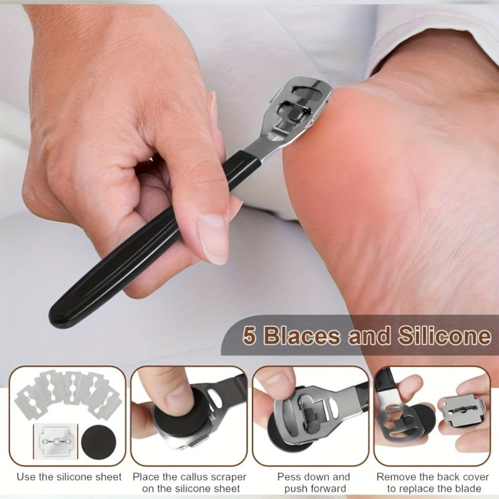 10/23pcs of Professional Pedicure Tool Set, Stainless Steel Foot Care Tool Set, Dead Skin Removal Pedicure Tool Set, Travel Essential for Men And Women