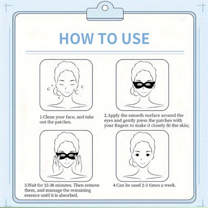 Collagen Eye Mask with Shea Butter & Avocado Oil - Hydrating Under Eye Patches for Dark Circles, Puffiness & Fine Lines, Deep Firming Eye Care 3 Boxes