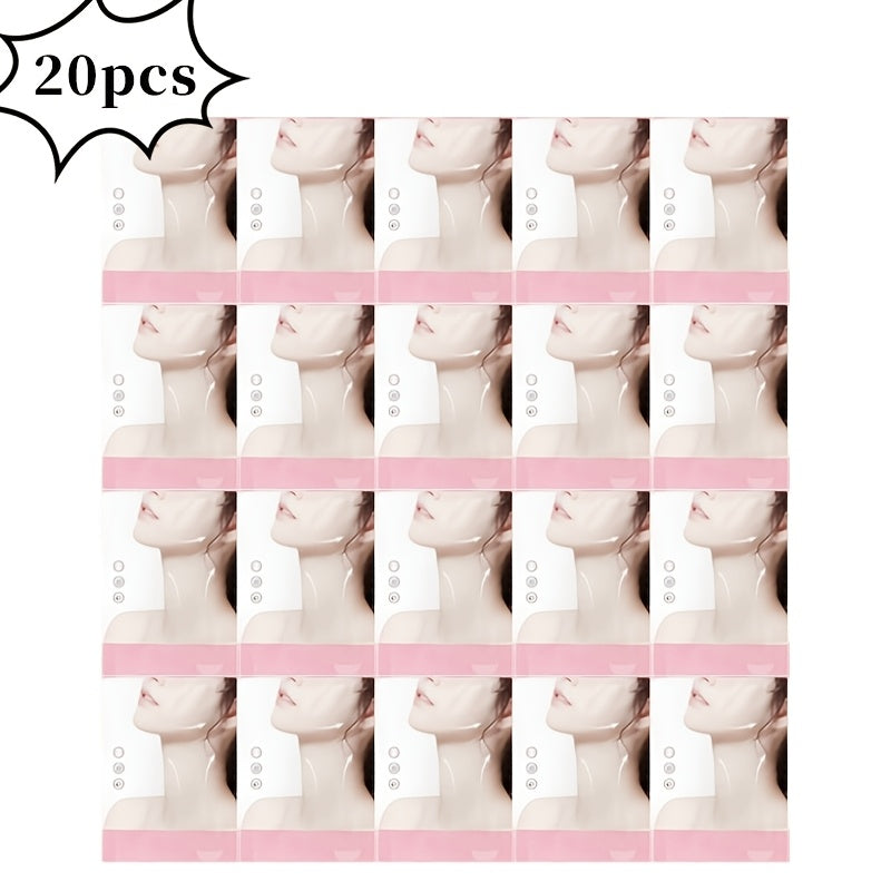 20/30pcs Neck Mask, Containing Niacinamide Acid, Collagen, Deep Moisturizing, Daily Neck Care Beauty Mask, Holiday Gift Set, Suitable for All Light Beige Skin, Valentine's Day Gift, Mask Skin Care, Mask