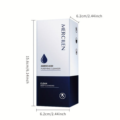 Amino Acid Face Cleanser Purifying Foam Wash – Gentle Deep Cleansing for All Skin Types, Removes Impurities Without Stripping, Soft Hydrating Daily Facial Cleanser