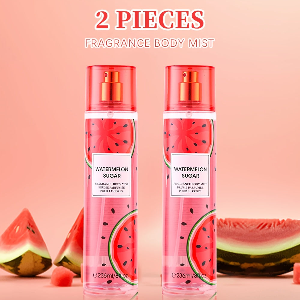 2pcs Body & Hair Fragrance Mist for Women | Long-Lasting Perfume Spray, Perfect for Dating, Daily Life, Parties and Gift Giving, 8 Different Fruity Fragrances - 8 Fl Oz/ Bottle