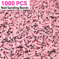 1000pcs Professional Nail Drill Bits with Mandrel - Coarse/Medium/Fine 3 Grit Sanding Bands, 3mm Straight Line Drill Bits Suitable for Removal, Nail Filing, Manicure & Pedicure Tools - Salon & Nail Care (1000pcs)