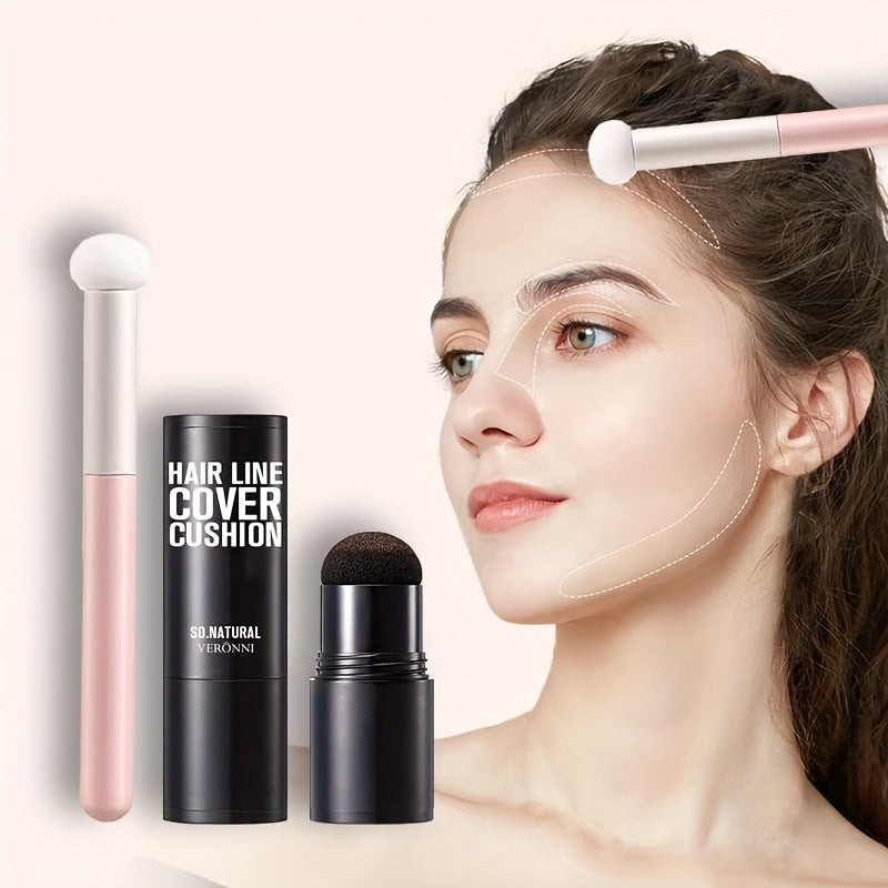 Hairline Shadow Powder Stick, Hair Root Concealer Powder, Hair Touch Up Powder with Brush, Instant Cover Up Hair Powder Eyebrow Powder Stick