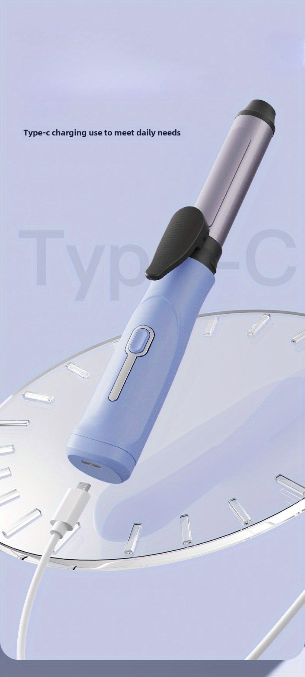 Portable Wireless Mini Hair Curling Iron Long Lasting Style Airy Bangs Big Wave Permanent Hairdressing Tools Additions for Students