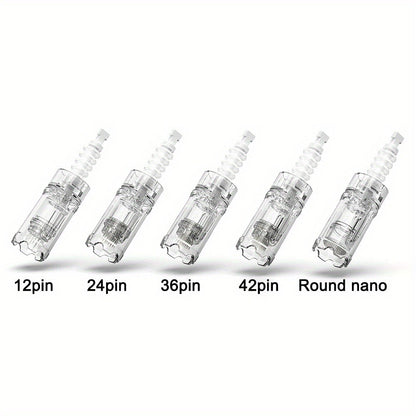 Microneedling Pen Cartridges 10-Pack 36-Pin 0.25mm Replacement Needle Cartridges for Dr Pen A10 Compatible 12 24 36 42 Pin Nano Tips