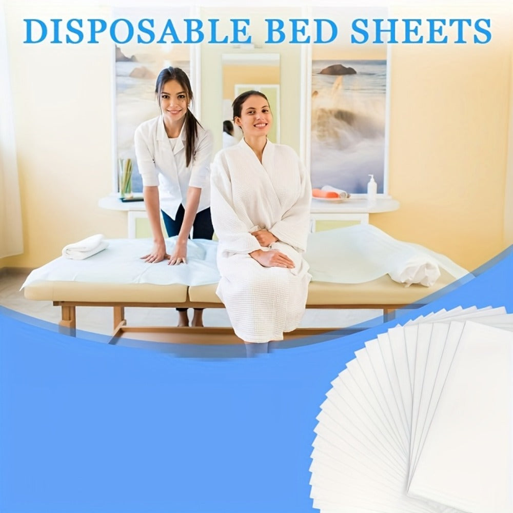 100pcDisposable Spa Bed Sheets - Massage Therapists, Estheticians, Hotel Staff, Tattoo Artists, Campers - Twill, Non-woven, Stain Resistant, All Seasons, Space - Suitable For Massage Therapy, Beauty Salon, Hotels
