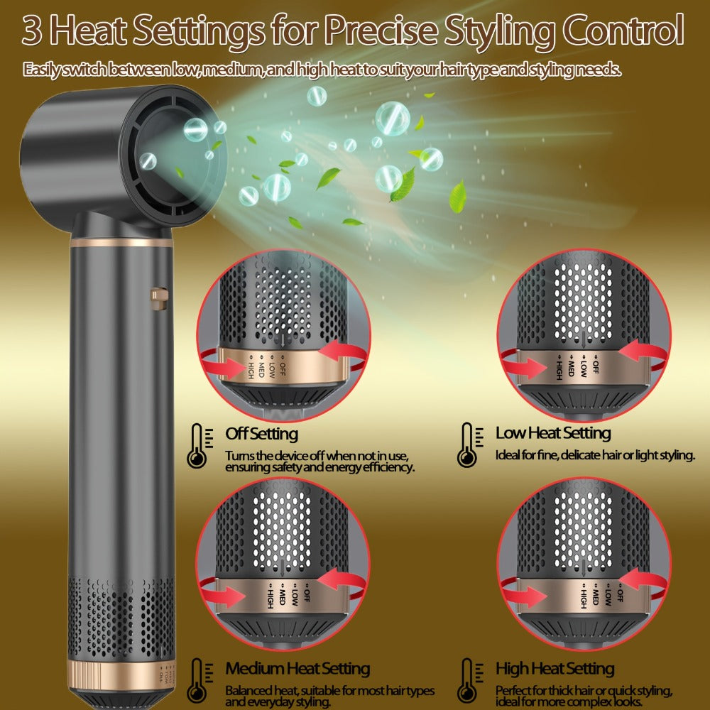 5-In-1 Hair Styler Brush with Heat Styling & Negative Ion Technology - Blowdry, Curl & Straightening Multi-Functional Styler - Perfect Holiday Gift for Women