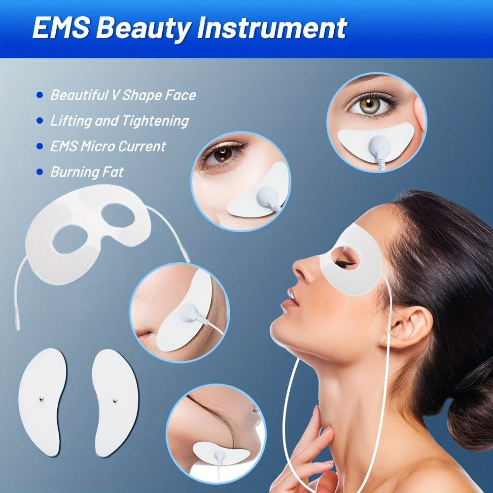 FDA Cleared - KTS EMS Facial & Eye Massager Pro, Face & Eye Massage Complete Massager, Eye & Face Iron | 2025Microcurrent TENS Device for Face Slimming, Anti-Aging & Eye Lift | 6 Modes & 10 Levels, Home Use, Non-Invasive, Pain-Free (Women/Men)