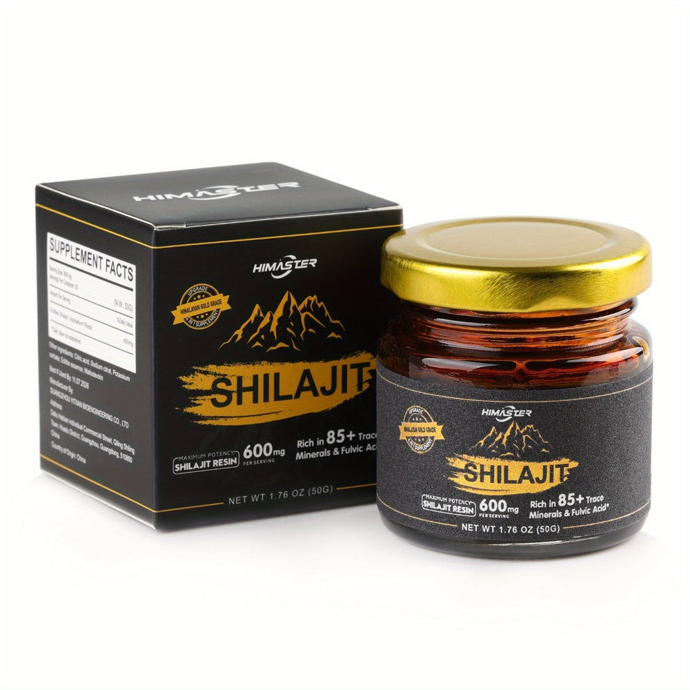 Shilajit Pure Himalayan Golden Shilajit Resin- Sweet Shilajit Resin with 85+ Trace Minerals And Fulvic Acid For, Comes with a Spoon