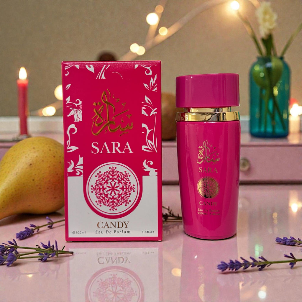 Sara Candy Eau De Parfum Women's Fragrance with Lavender Pear Coconut & Vanilla Notes 3.38oz Perfume for Aromatic Appeal