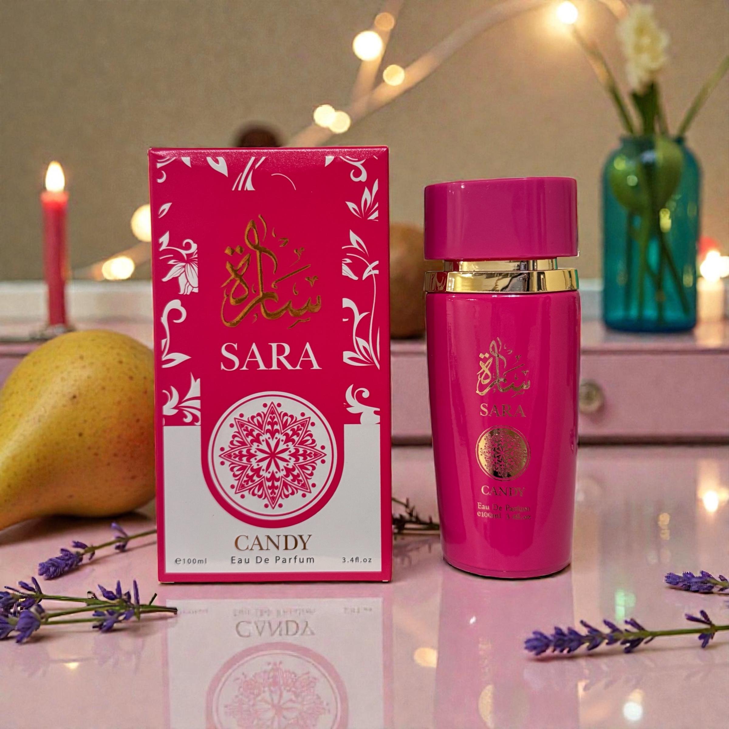 Sara Candy Eau De Parfum Women's Fragrance with Lavender Pear Coconut & Vanilla Notes 3.38oz Perfume for Aromatic Appeal