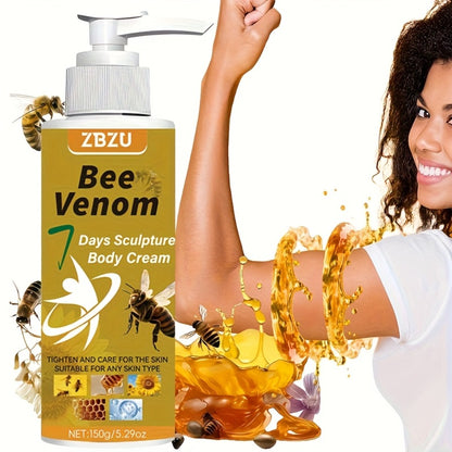 Firming Body Cream with Bee Venom – 7-Day Rapid Skin Tightening for Arms, Abdomen, Thighs & Buttocks | Vitamin C, Collagen & Glycerin Formula | Fast-Absorbing Lifting Cream for All Skin Types, 150g