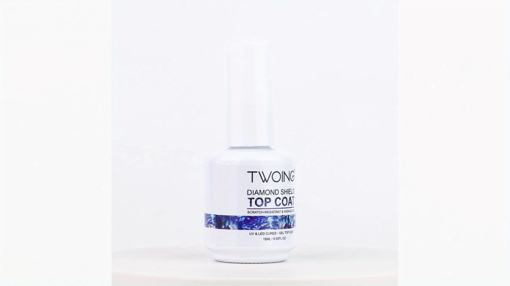 Diamond Shine No-Wipe Gel Top Coat - 0.51oz /LED Soak-Off, High Gloss, Long-Lasting, Scratch-Resistant, Crystal Clear Finish, Professional Nail Art Sealer For Salon & Manicure