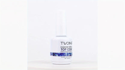 No-Wipe Gel Top Coat 2-Pack Diamond Shine High Gloss — LED Soak-Off Nail Sealer, Long-Lasting Scratch-Resistant Crystal Clear Finish for Salon & Home Manicure, Nail Art Sealer for Glitter & Foils (0.51oz Each)