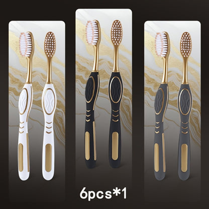 Soft Bristle Toothbrush Travel Set Anti-Slip Olive Handle Full Size Head Gentle Cleaning Oral Care for Adults Couples Household Gloryin 6pcs 12pcs