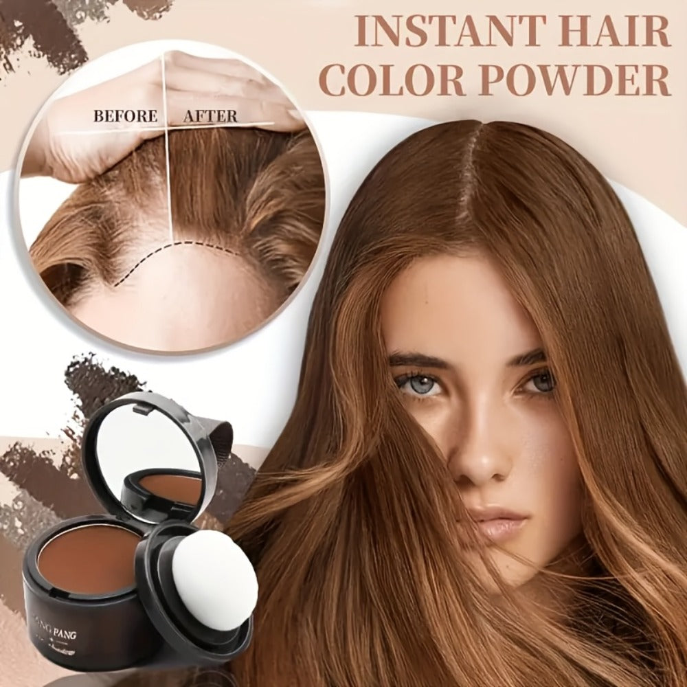 Hair Root Concealer Powder Hairline Touch-Up | Instantly Covers Gray Thinning Hair | Plant-Based Keratin Formula for Men & Women | Multiple Shades with Brush