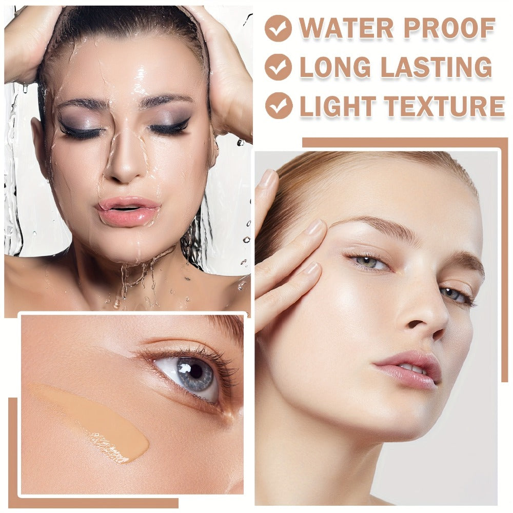 [Full Coverage Foundation] Liquid Foundation Full Coverage Foundation for Mature Skin, Long-Lasting Natural Matte Effect