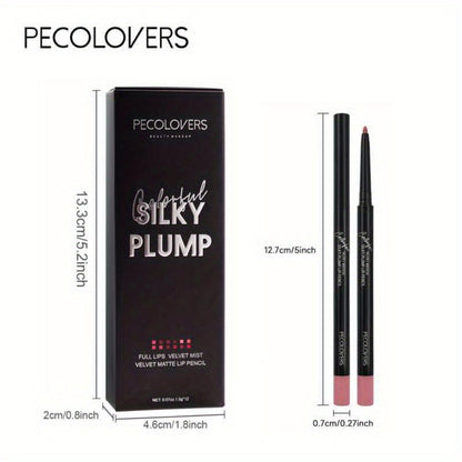Lip Liner Pencil Set 12 Pieces Waterproof Long Lasting Multi-Functional Lip Eye Brow Liner Colorful Cosmetic Makeup Pens for All Skin Tones
