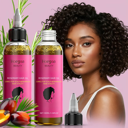 Rosemary Hair Oil 2 Pack HOEGOA Natural Rosemary Leaf & Bataana Oil Blend for Hair Moisturizing Nourishing Scalp Treatment Promotes Healthy Hair Growth Gift Set