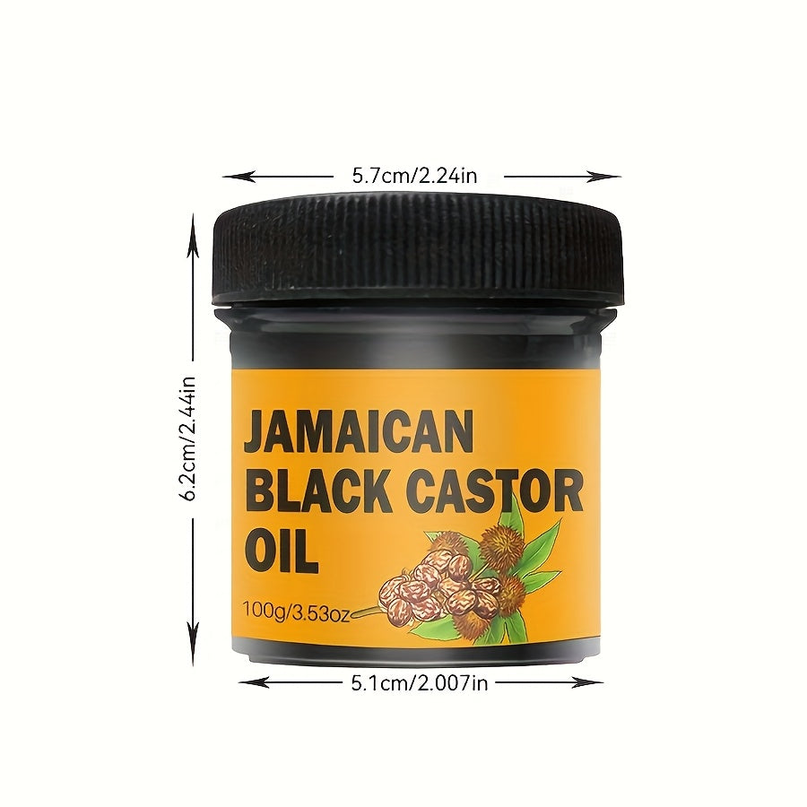 Black Castor Oil Hair Care - Pure Cold Pressed, Hydrating And Nourishing Hair And Scalp Treatment, Increases Hair'S Natural Shine, Makes Hair Look Healthier And Shinier, Suitable For Normal Hair