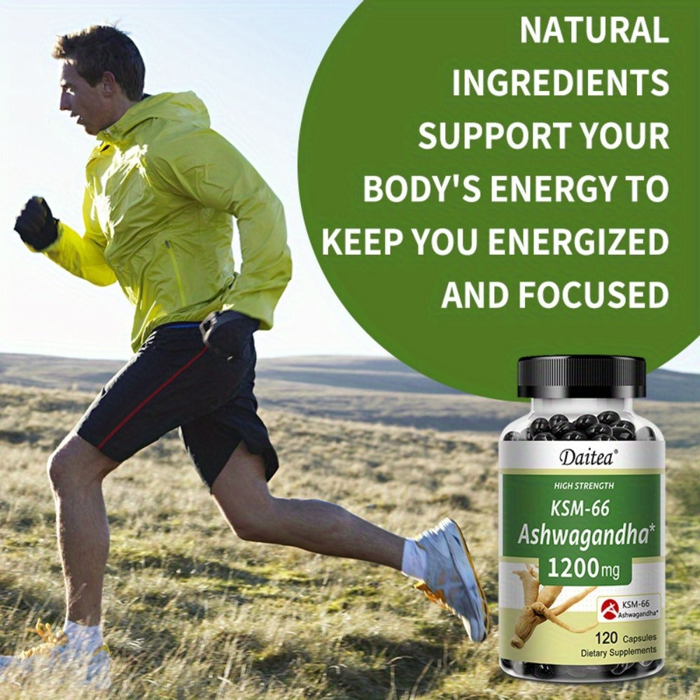 KSM-66 Ashwagandha Extra Strength, Stress & Mood Support, 1200mg Per Serving, 120 Capsules