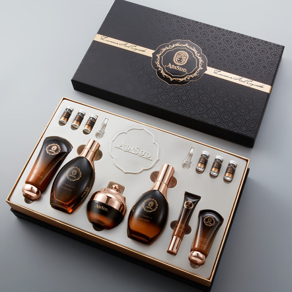 Ginseng Seed Luxury Skin Care 12pcs Set Helps Skin Maintain A Youthful Glow, Enhances Skin'S Natural Defense Moisturizes Skin To Reduce The Appearance Of Dry Lines, Makes Skin Look Smoother Alcohol-free, Christmas Gift Recommendations