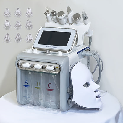 Hydrogen Oxygen Microbubble Beauty Device 6-in-1 / 7-in-1 - Dual Pump Facial Care Home Skin Rejuvenation Machine with Optional Face Mask