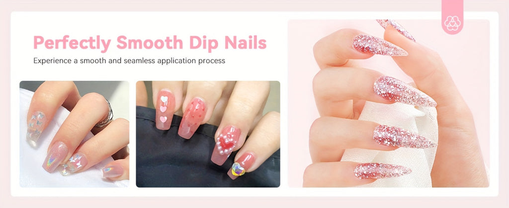 SAVILAND Clear Dip Powder Nail Kit Starter: 60G 2.1Oz Dip Powder for Nails with Dipping Powder Liquid Set Including Dip Base, Activator, And Top Coat. A Professional Dip Nail Kit Ideal for Repairing French Manicures And Nail Art.