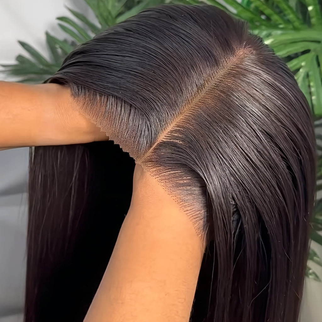 Hot Selling New Styles 5X5 HD Lace Straight Wig, Glueless Wig Put on And Go Glueless Closed Wig, Easy to Wear Human Hair Straight, Pre-Plucking Baby Hair, Straight Human Hair Wig Pre-Bleached Knots, Elegant Natural Look