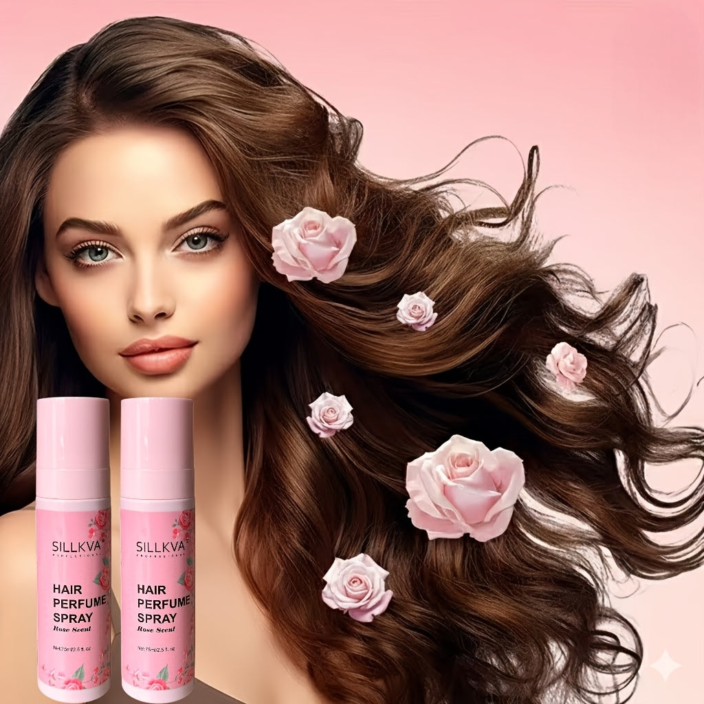 SILLKVA Moroccan Argan Revitalizing Penetrating Hair Oil + Rose Scented Hair Spray Set - A Hair Oil And Rose Essence Spray Specially Developed For Women. It Smooths, Moisturizes, And Strengthens Hair While Leaving A Long-lasting