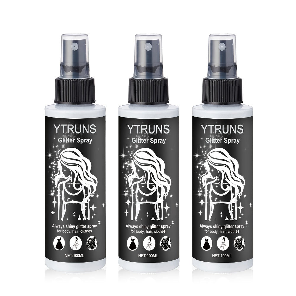 2pcs/3pcs Quick Dry Glitter Spray Kit For Hair And Body - High Gloss Shimmer Spray For Lips, Eyes, Face And More - Great For Music Festivals